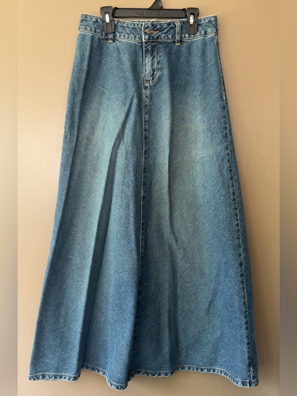 Blue Denim Maxi Jean Skirt